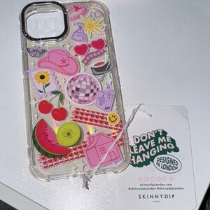 Clear iPhone 15 Case with Colorful Stickers